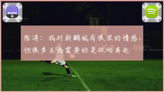 陈涛：我对新鹏城有很深的情感，但很多东西需要的是双向奔赴